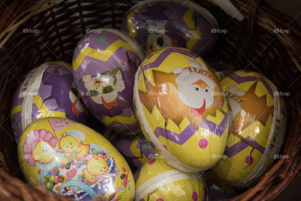 Easter eggs for children at local store.