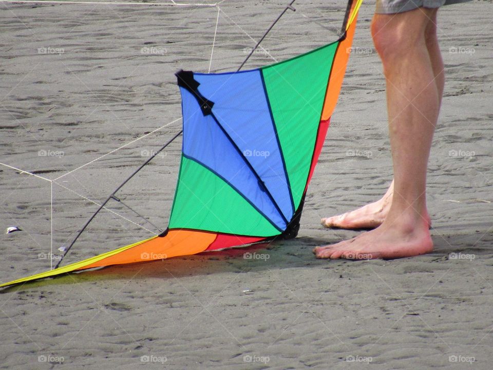 A person with kite