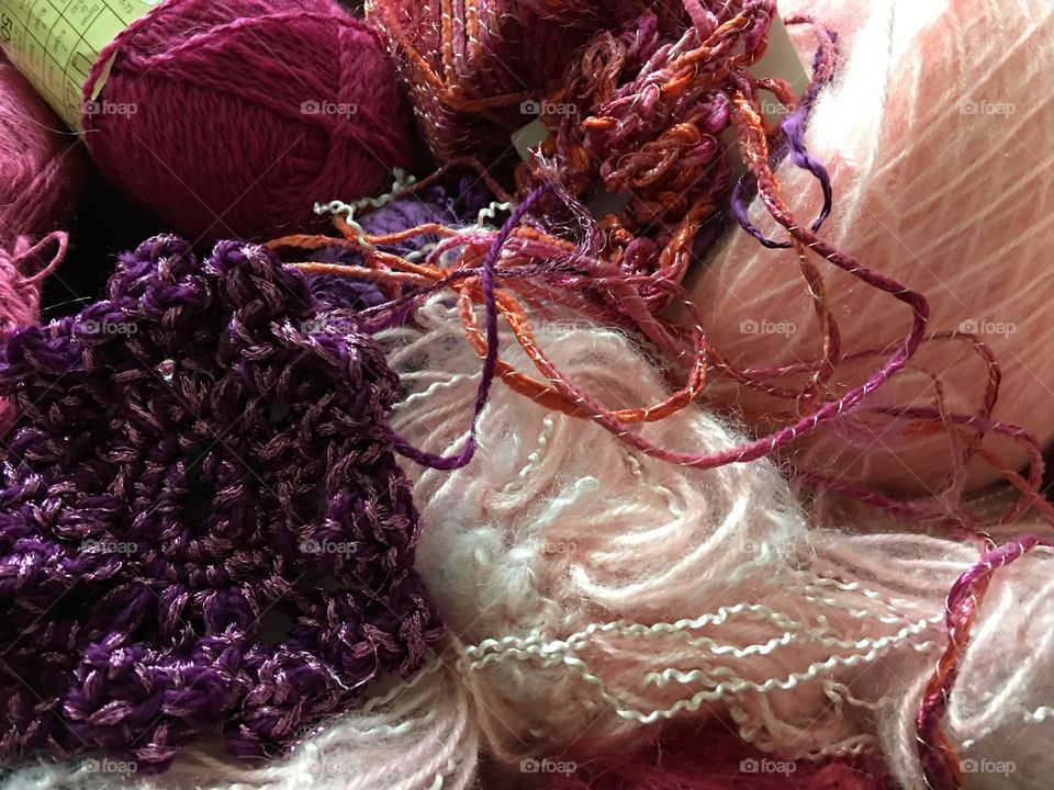 Tangled yarn stash 