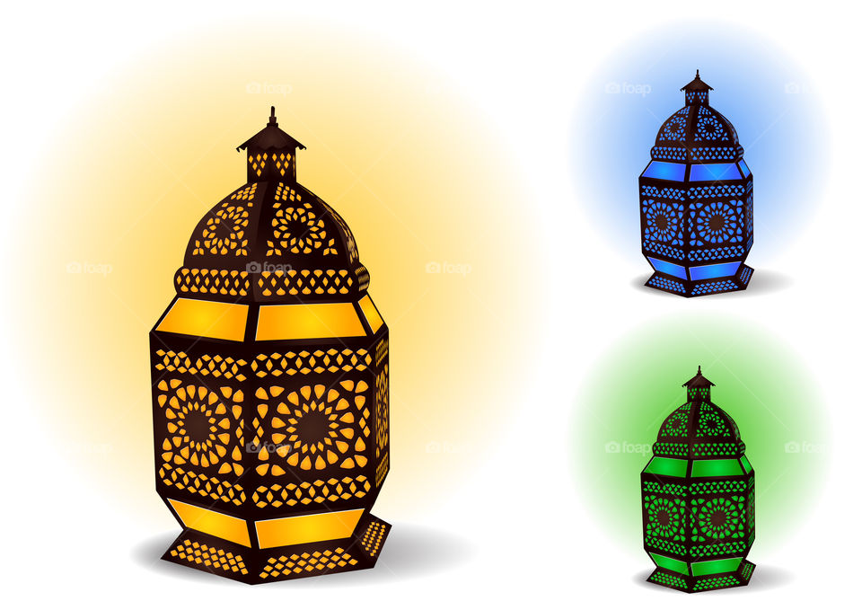 Intricate meddle eastern lamps