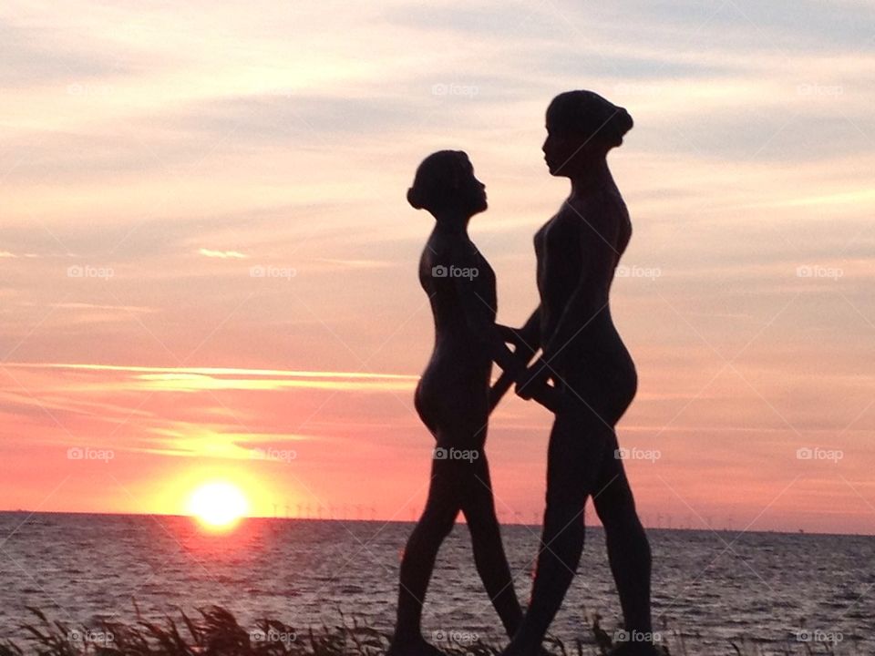 Couple in sunset