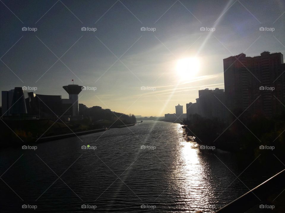 Sunset sky mood clouds nature street outdoor colors view home outdoor outside building way road decor decoration design