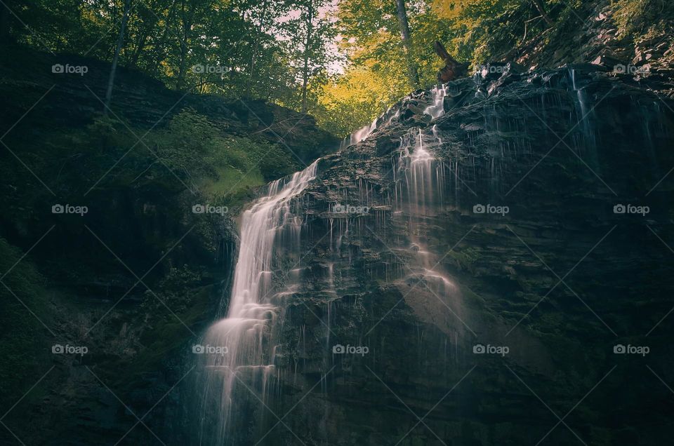 Amazing waterfall long exposure view from my hike at Tiffany Falls, Hamilton, Ontario Canada.