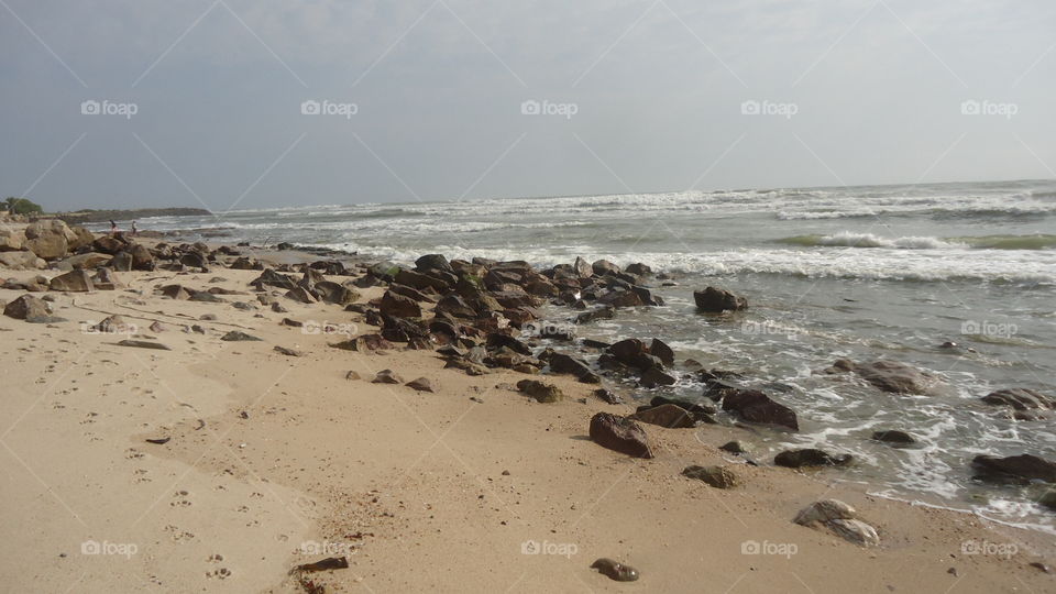 The beach on a summers day