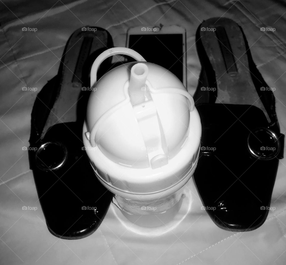 who would want to leave water bottle on a vacation. it's an emergency water container, and it's very handy, with pairs of flat footwear and your mobile phone, your summer is set.