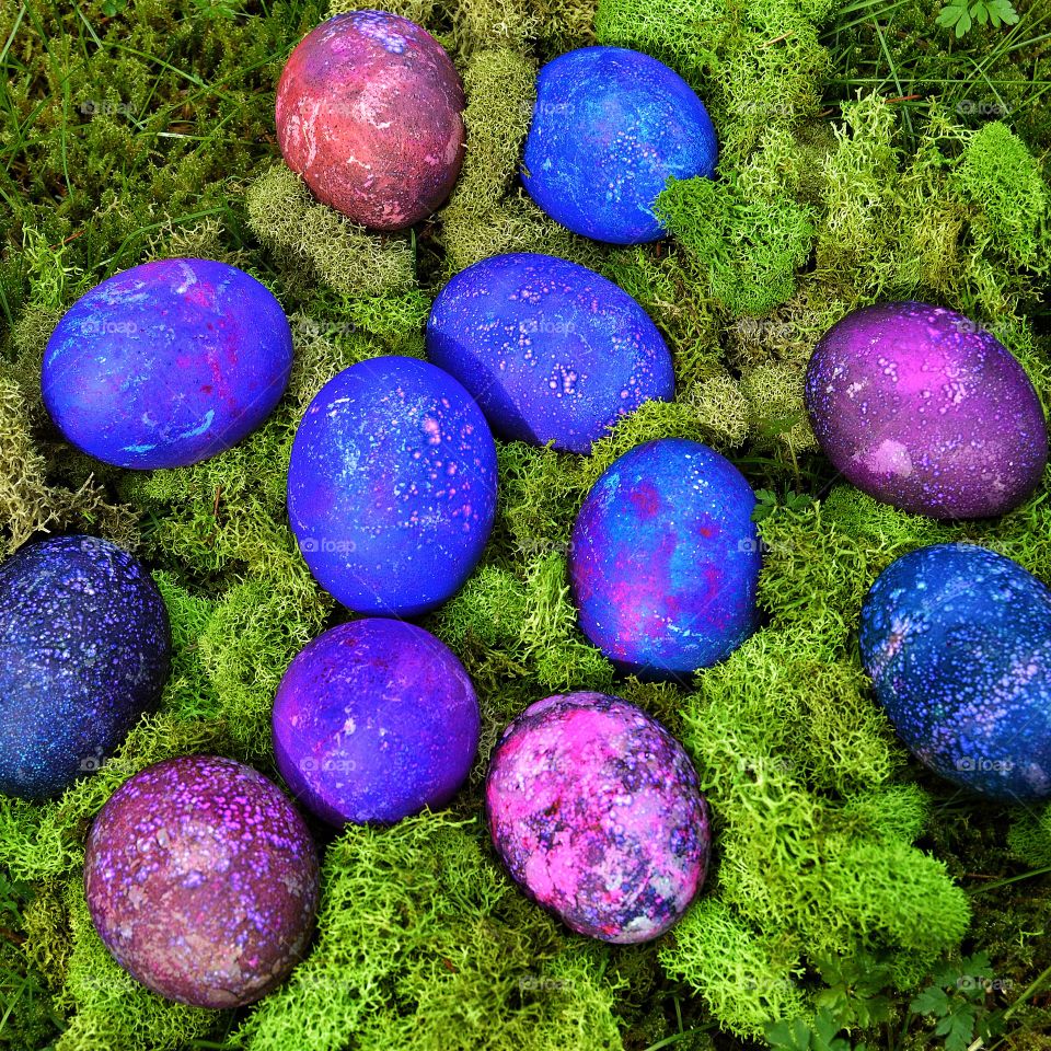 Galaxy eggs for Easter 