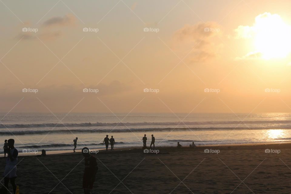 sunset on the beach