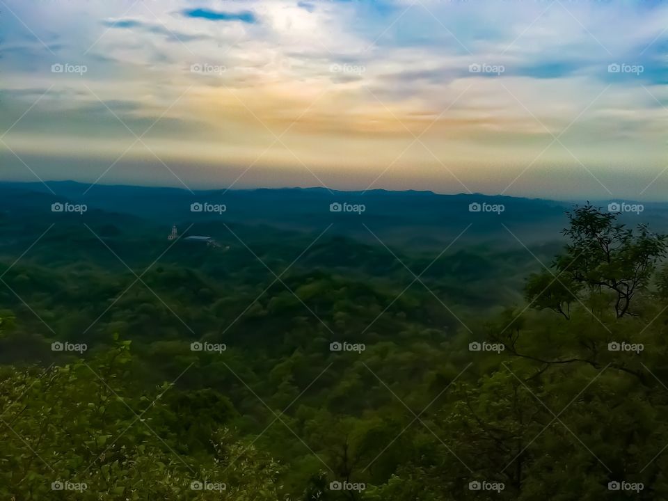 Valley and sky