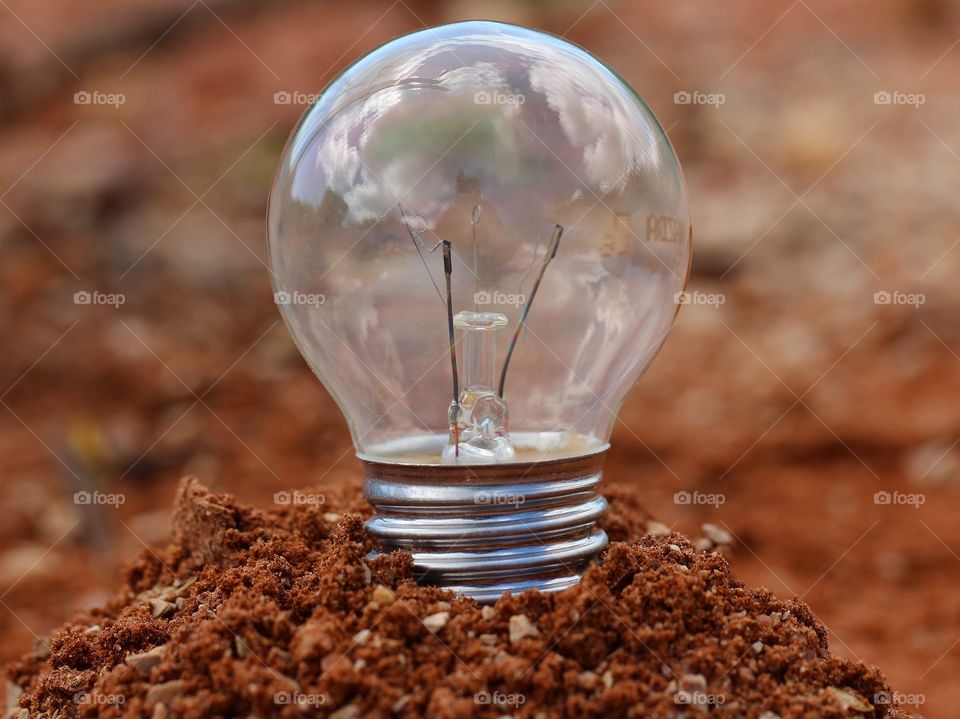 Macro lamp on the ground