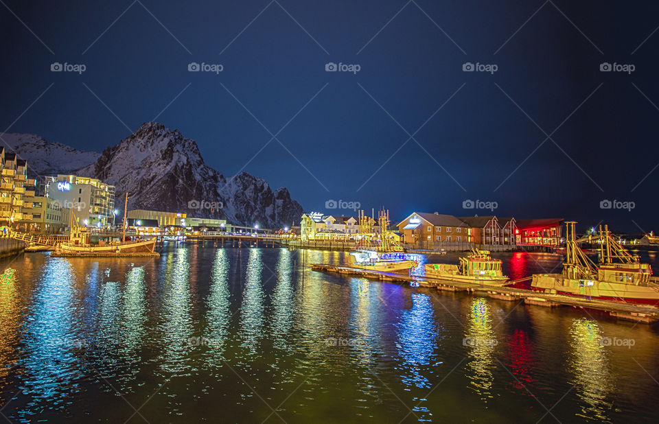 Night in Lofoten island 