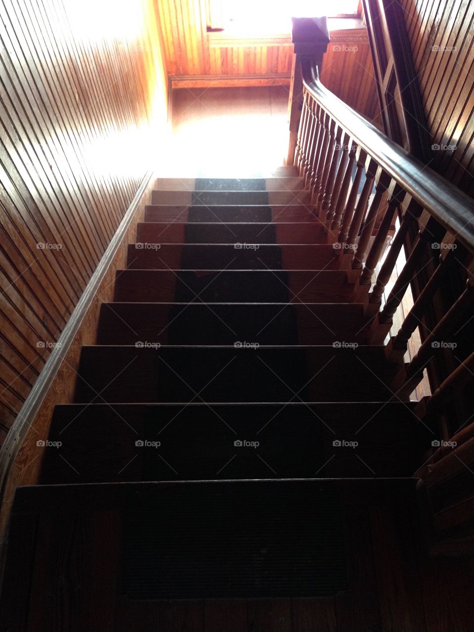 Mysterious stairs in an old house.