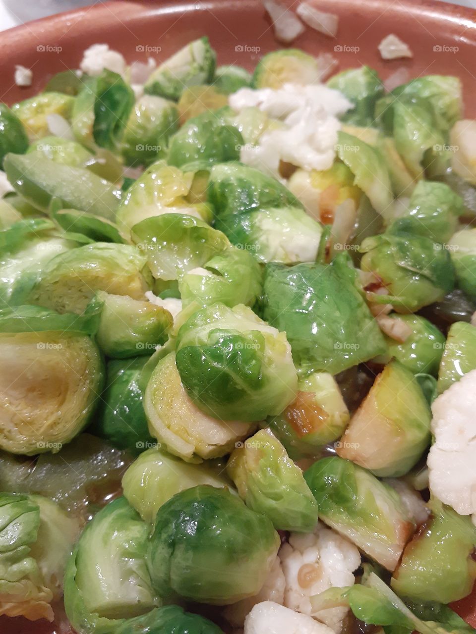 Brussel Sprouts and Cauliflower