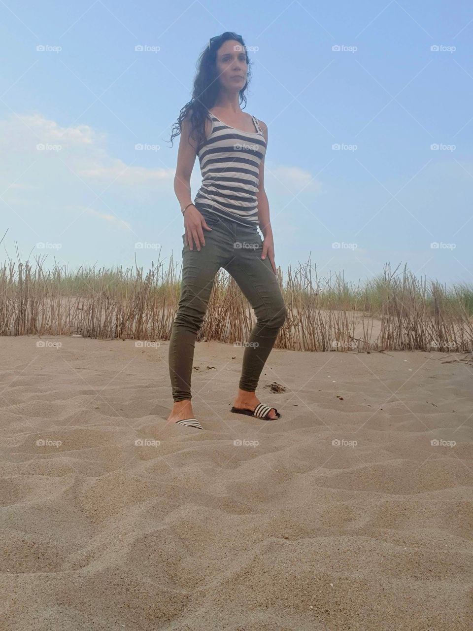 On the Maasvlakte, beach in the Netherlands.