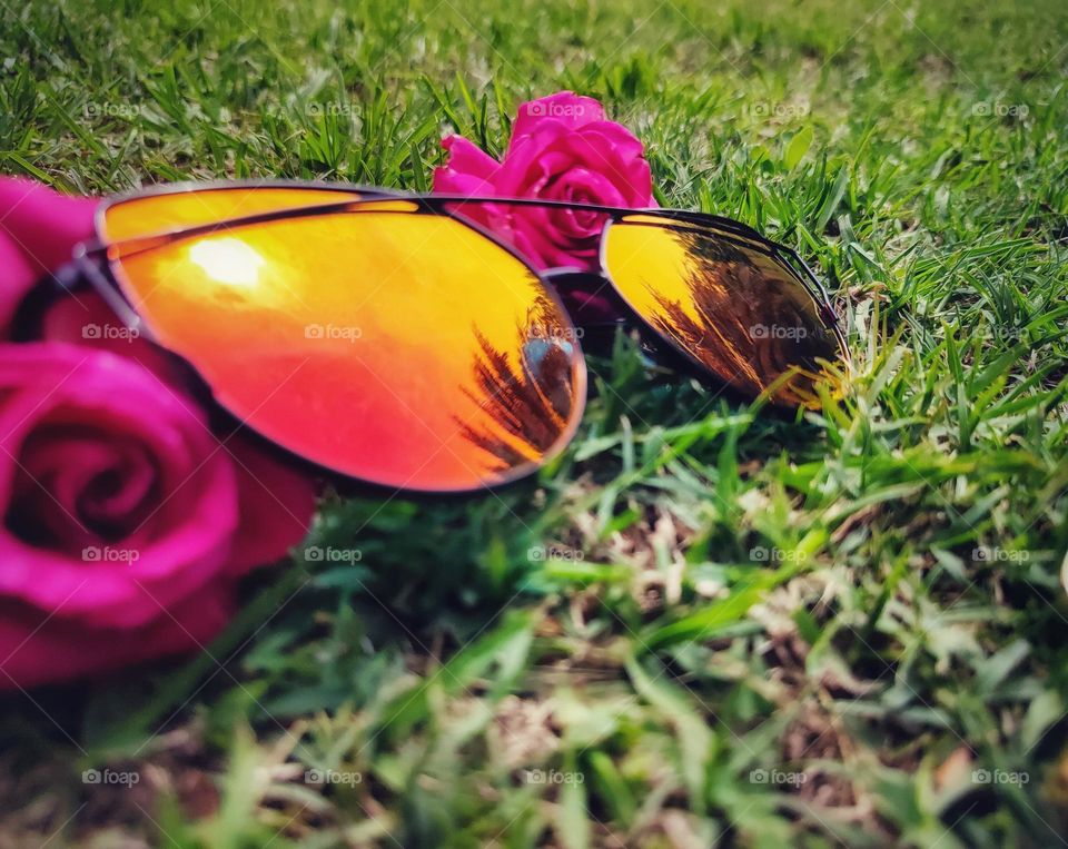 Reflection in sunglasses,
