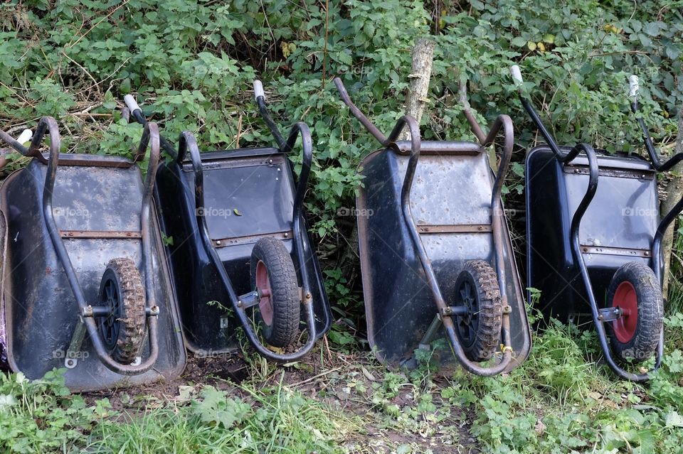 Wheel Barrows at rest