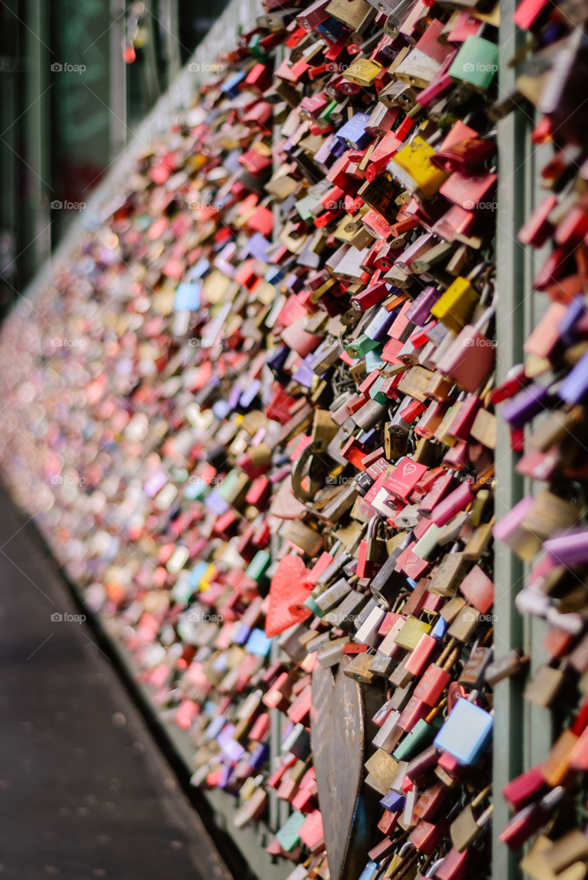 Padlocks wall