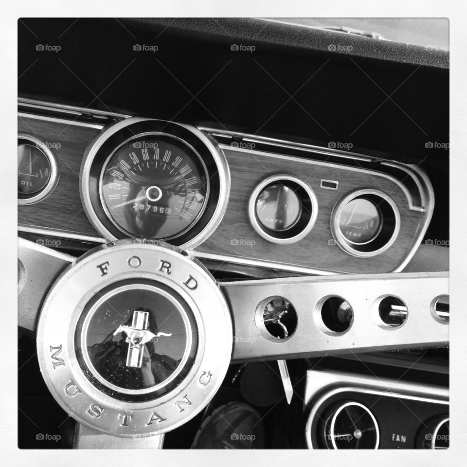 66 mustang steering wheel 
