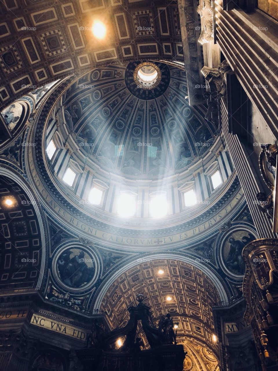 A picture of the dome of the St. Peter in Vatican City. It's built between 1506 and 1626. Michelangelo made the dome a little smaller than the dome of the pantheon. They say he did it on purpose, because he had respect for the builder of the pantheon