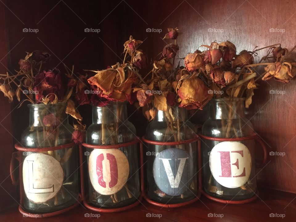 Love and dried roses