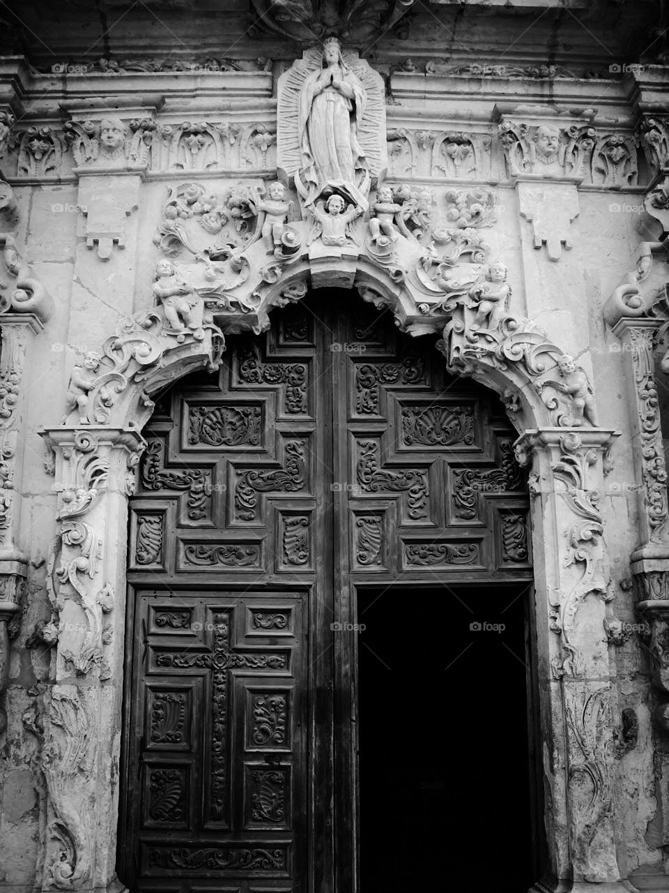 Mission church door
