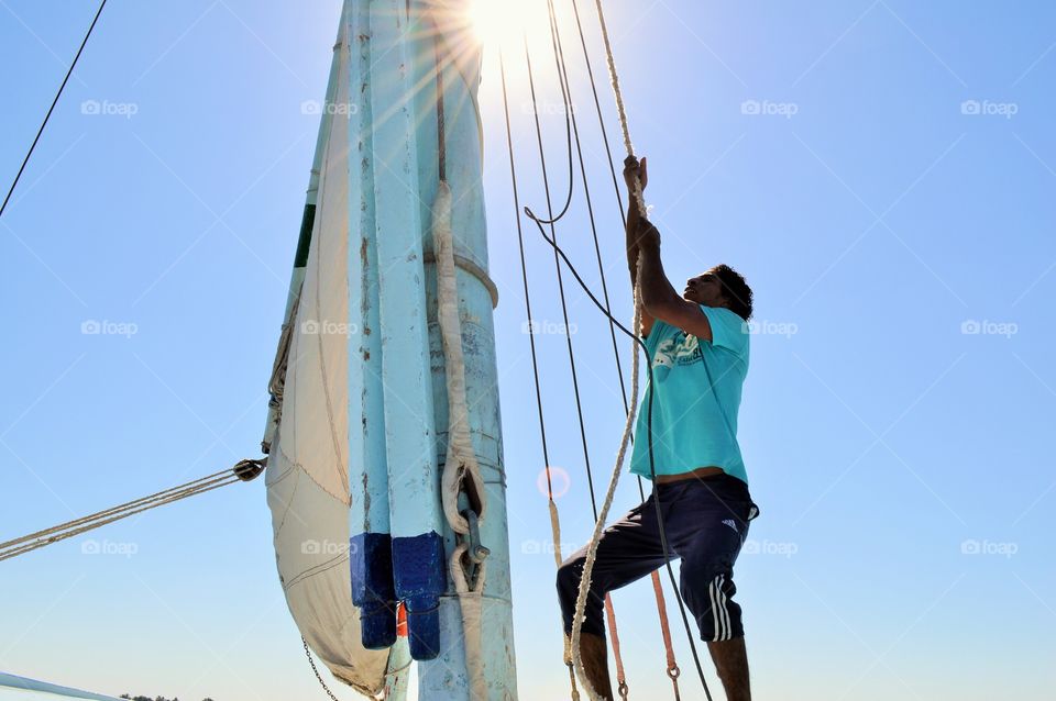 sailboat hand