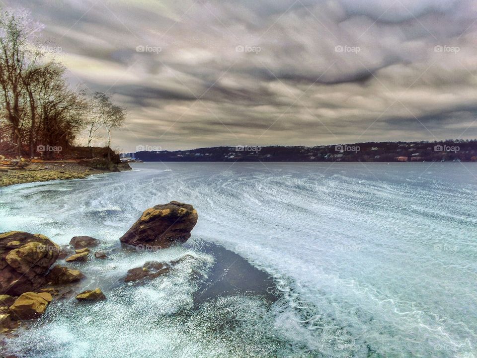 Raging Hudson River 