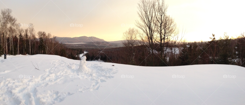 snow winter sunset sunrise by bobmanley