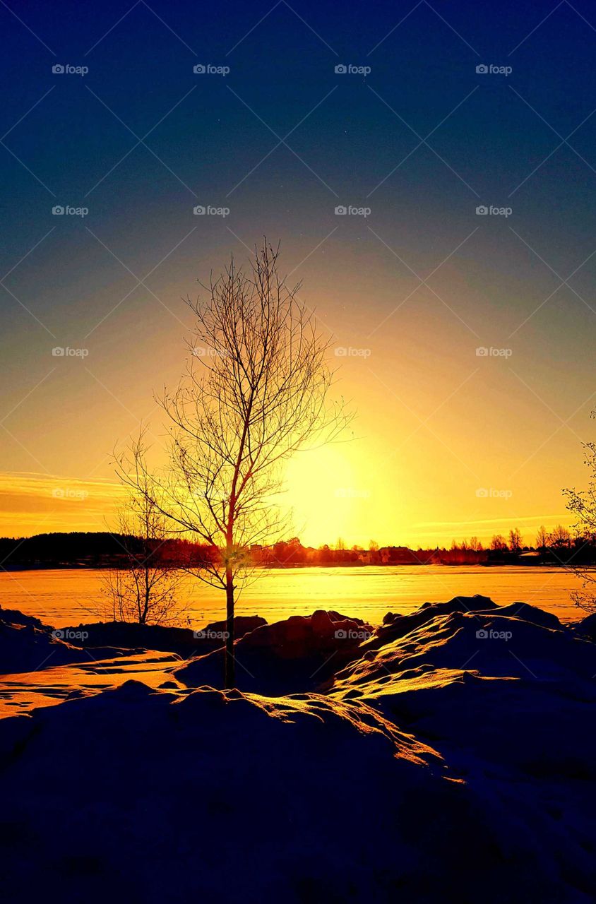 sunrise early in the morning