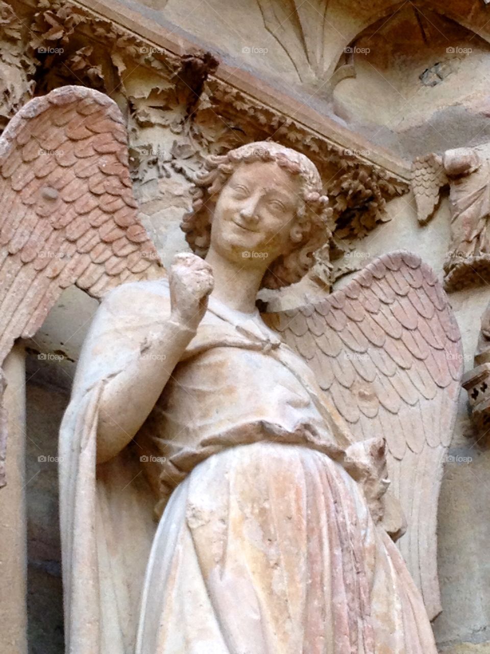 Smiling Angel. Reims Cathedral,  France
