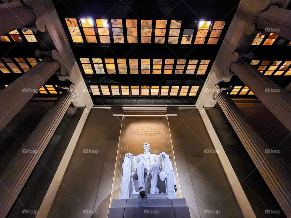 The beautiful and iconic Lincoln Memorial in Washington DC pays homage to an American president that led the nation through some of its darkest times