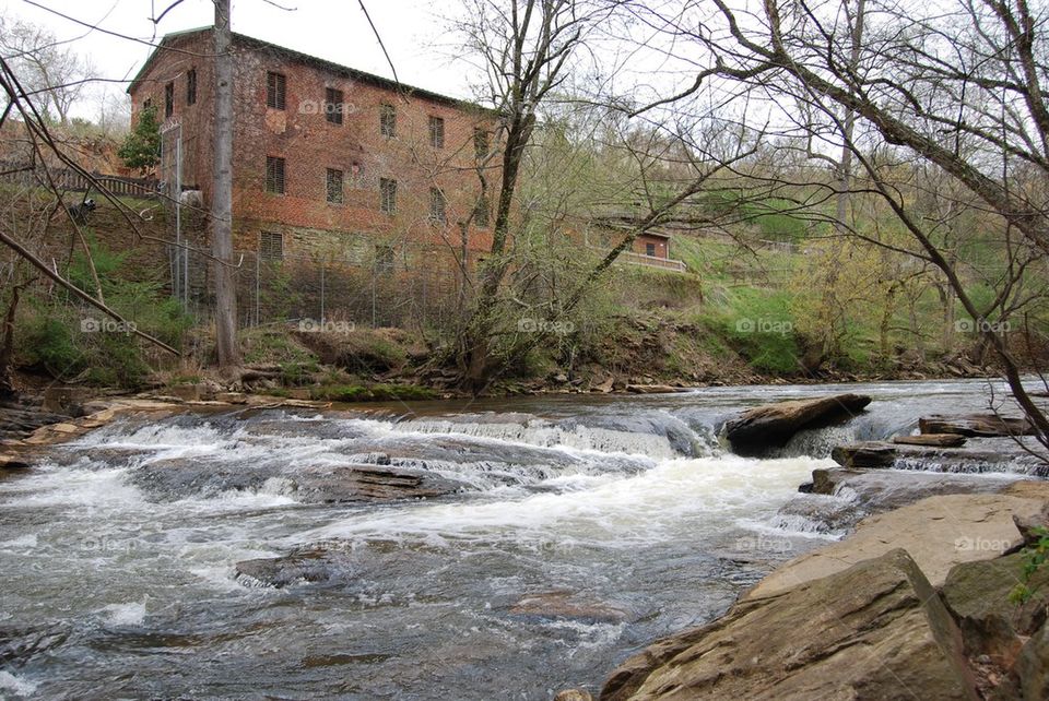 Old building on river