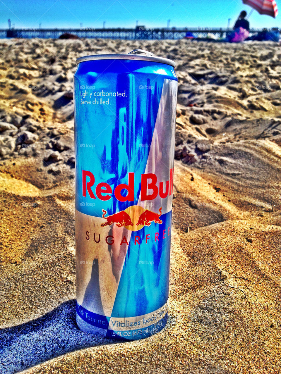 beach redbull can sand by asbreynolds