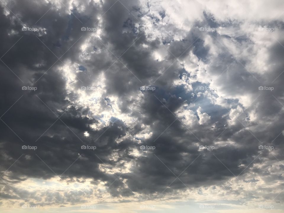Grand rolling clouds in the sky 