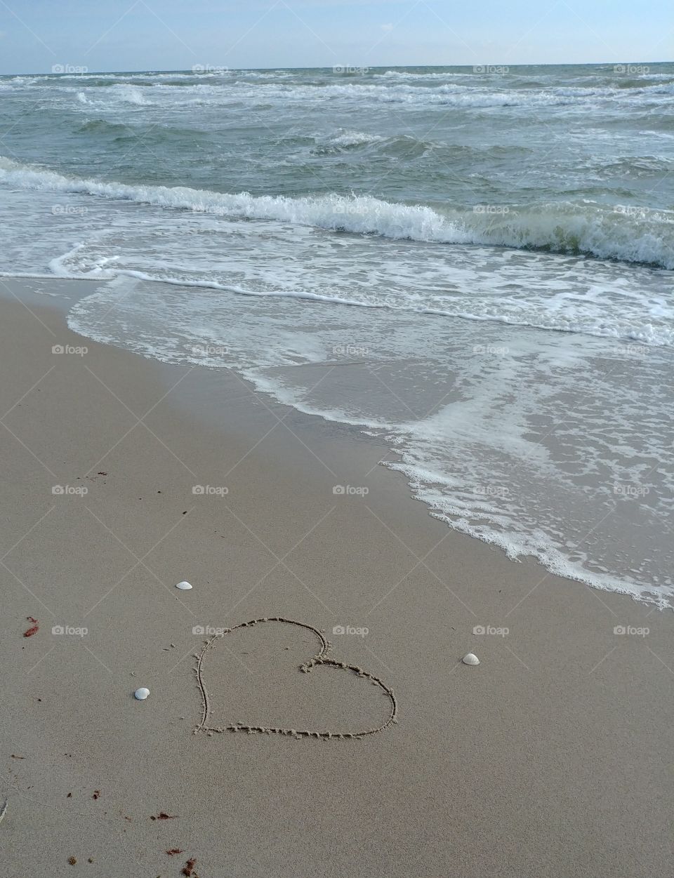 Herz romantisch Strand Liebe