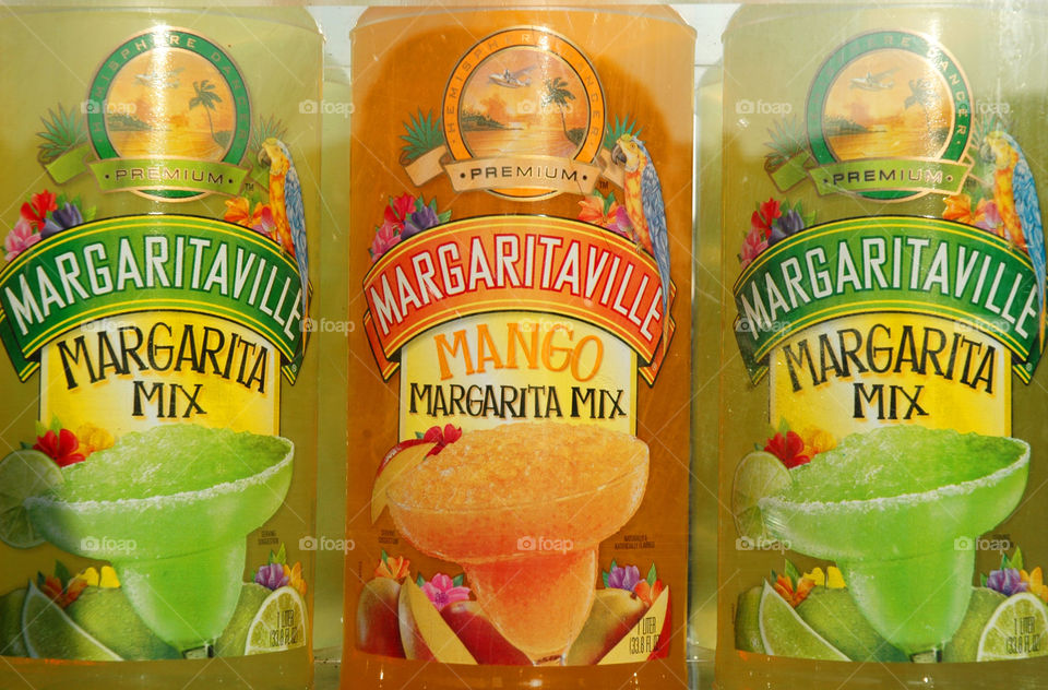 Margarita mix. A selection of Margaritaville margarita mixes.