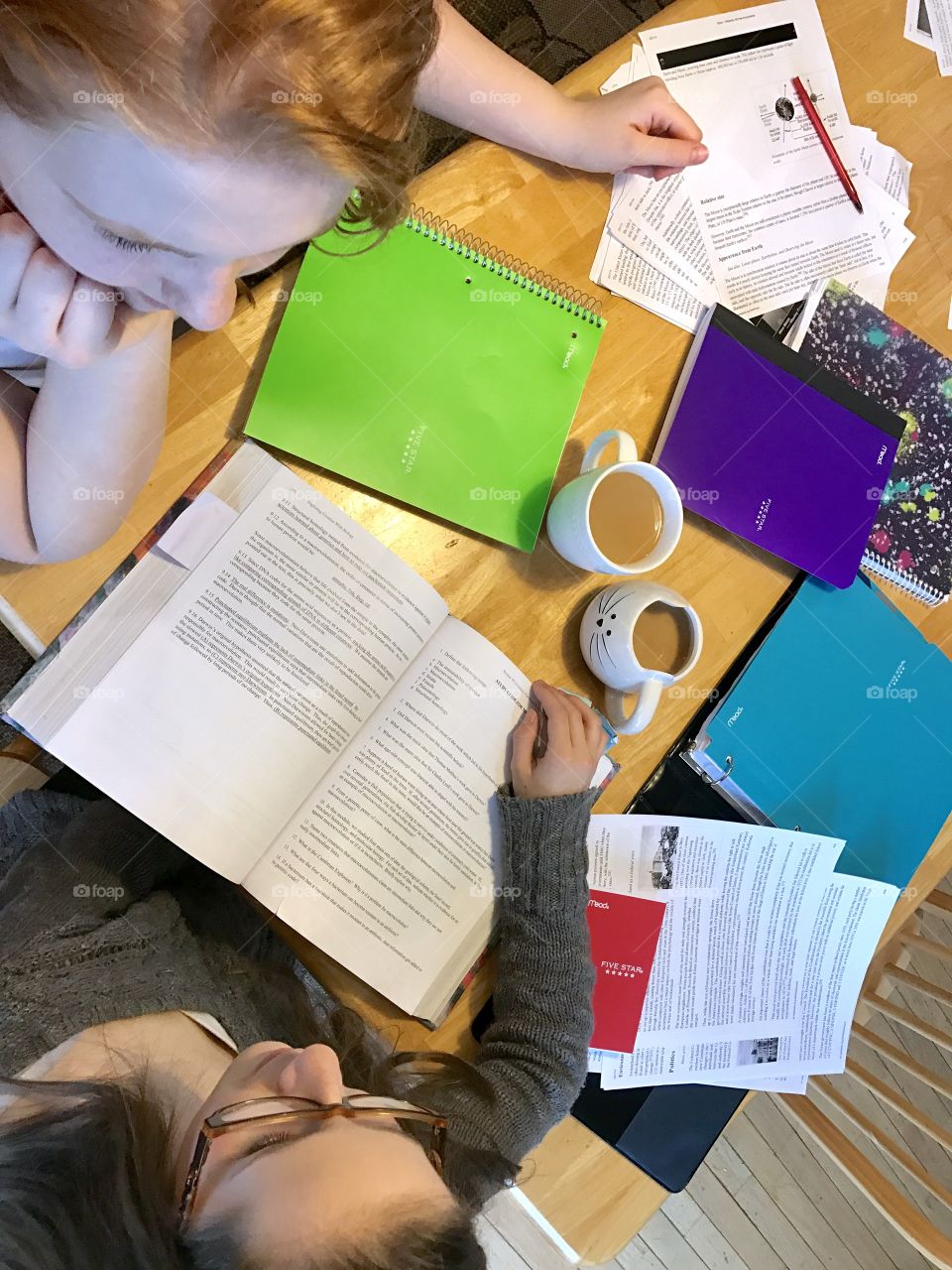 Friends, Notebooks, Table