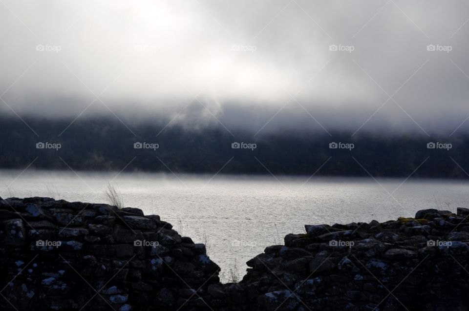 The mist behind the wall.
