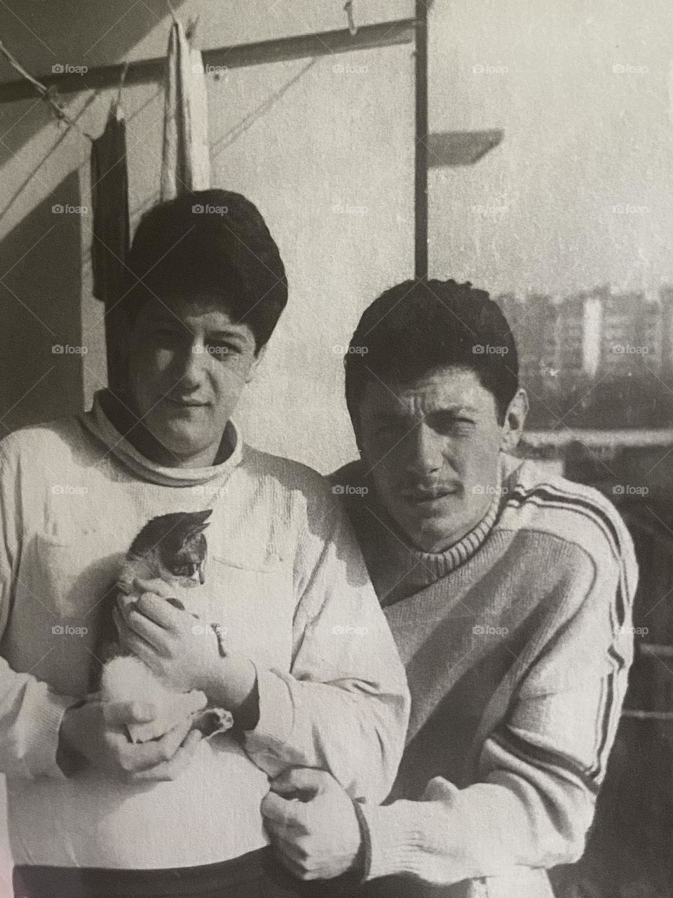  old photo with my dad in the nineties in Ukraine 