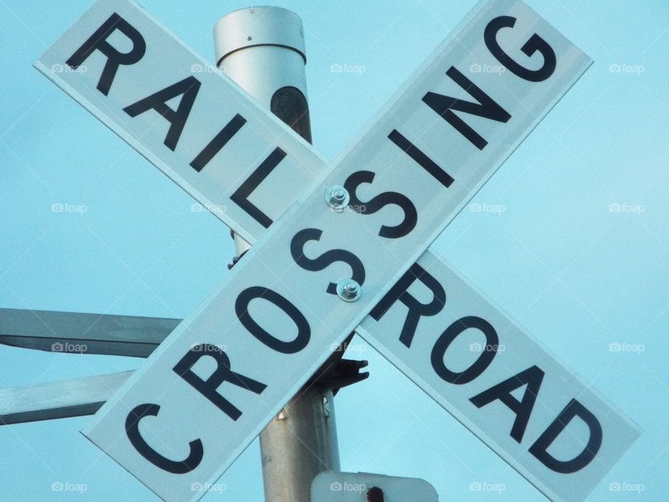 Railroad crossing sign 