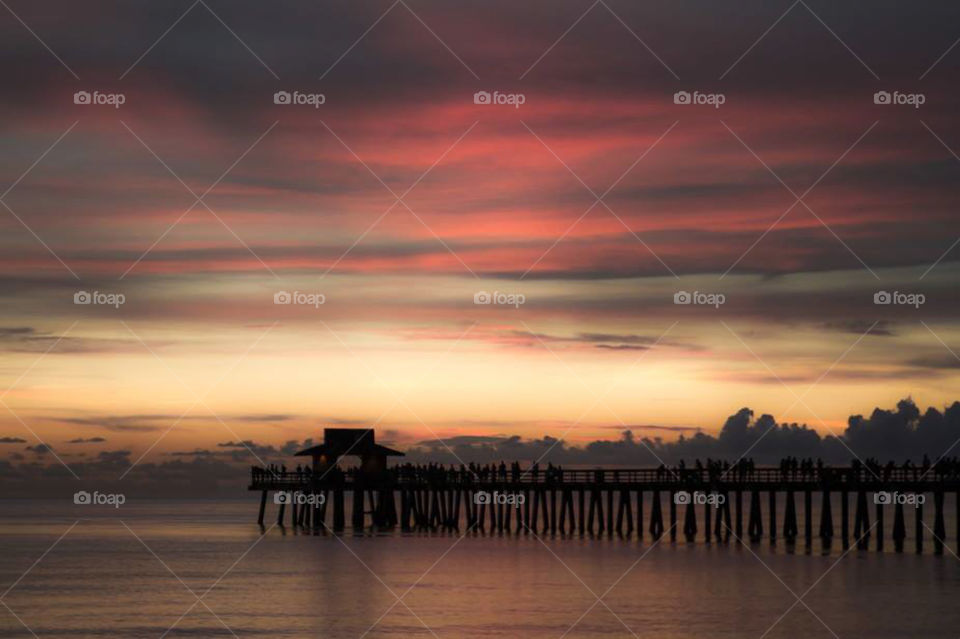 Pink Cotton Candy Sky Sunset with Pier