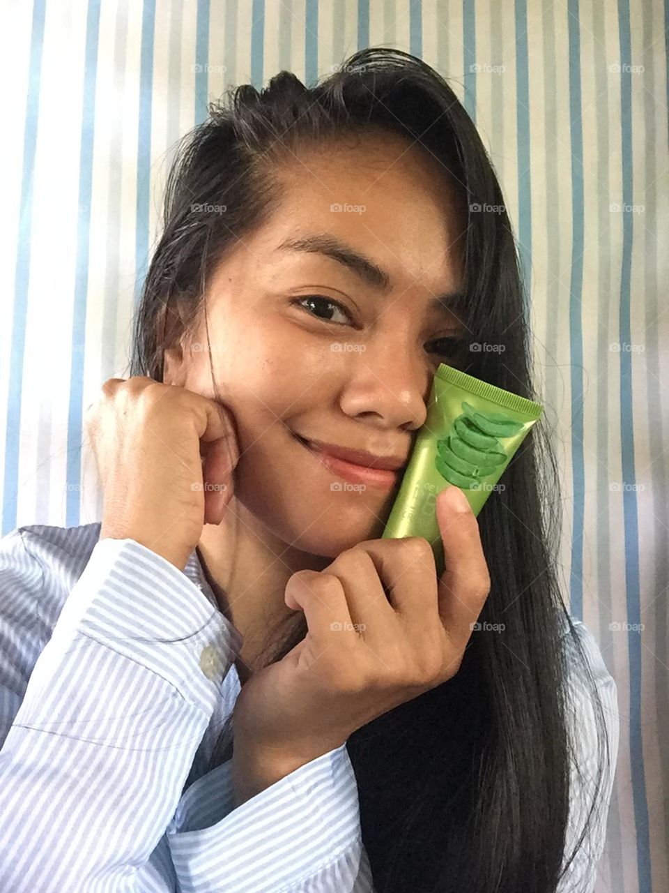 Light hearted portraits with products 