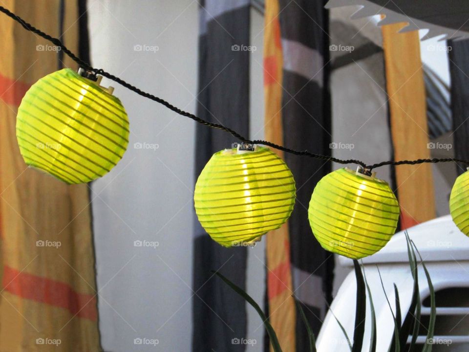 Green lantern at the fair. Green lantern at the fair