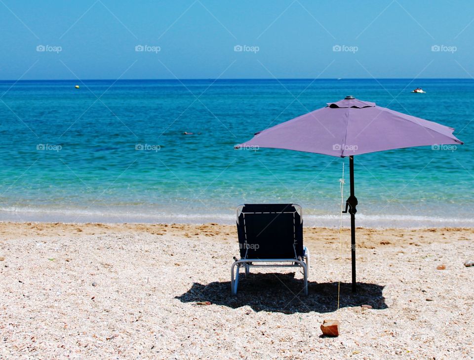 a chair in a beach