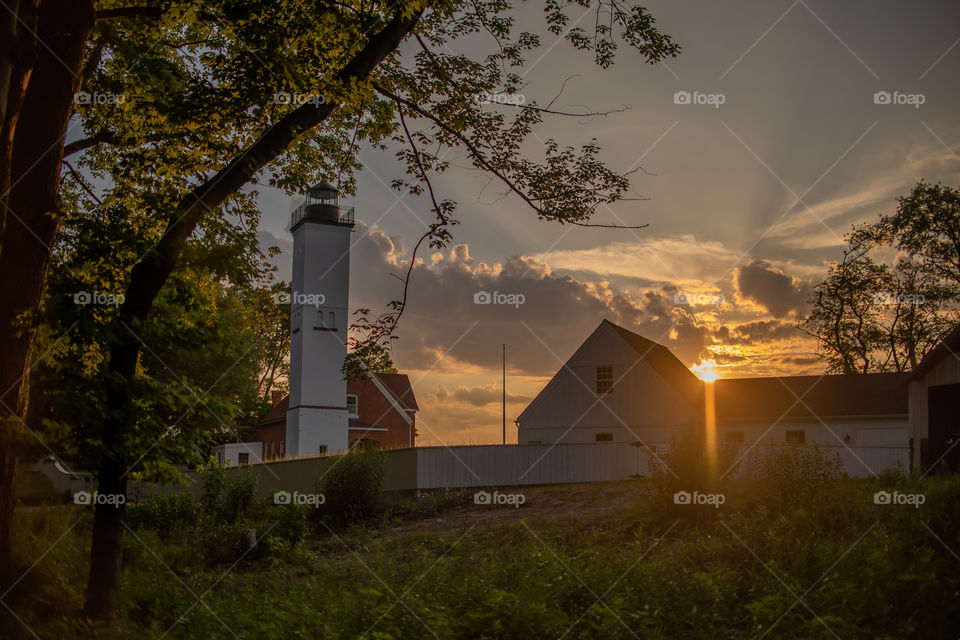 Lighthouse sunset