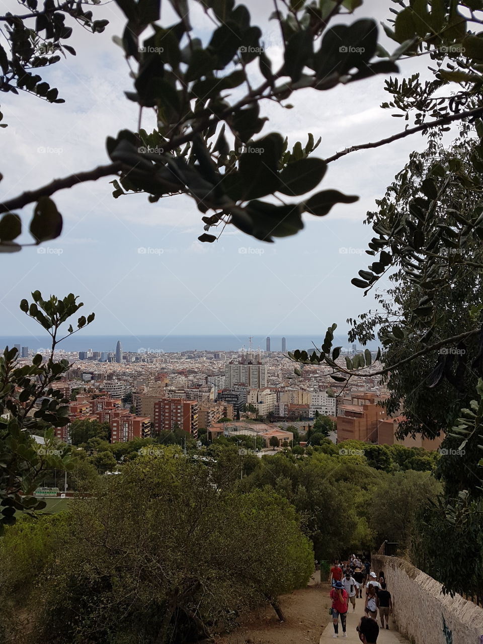 Barcelona Barcelone view great panoramic views of the city gaudi park guell Barcelona