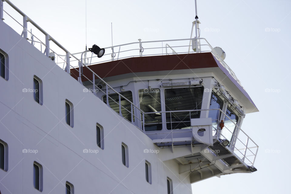 Ship Command Bridge Starboard Above Upper Decks