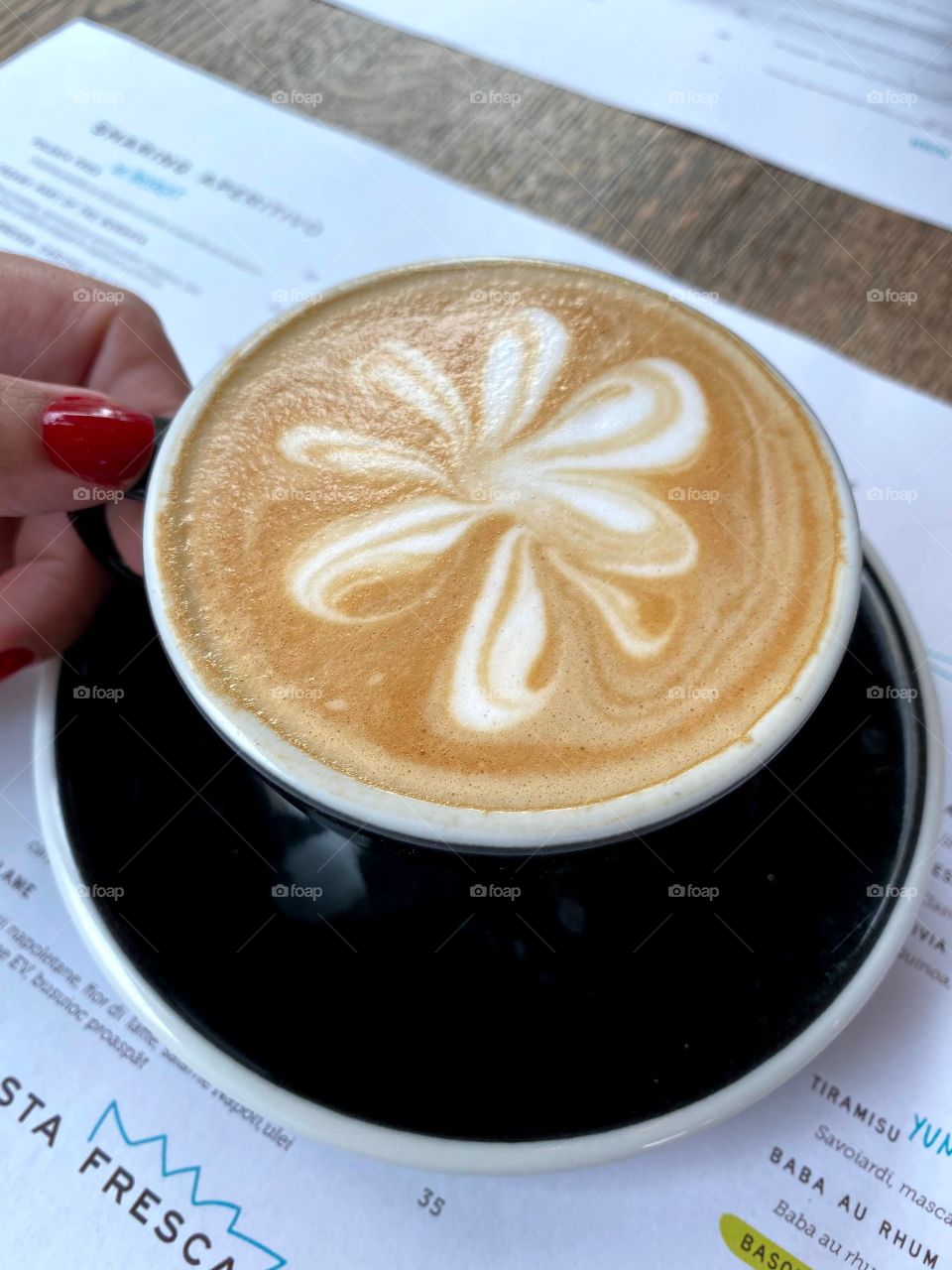 Coffee with flower