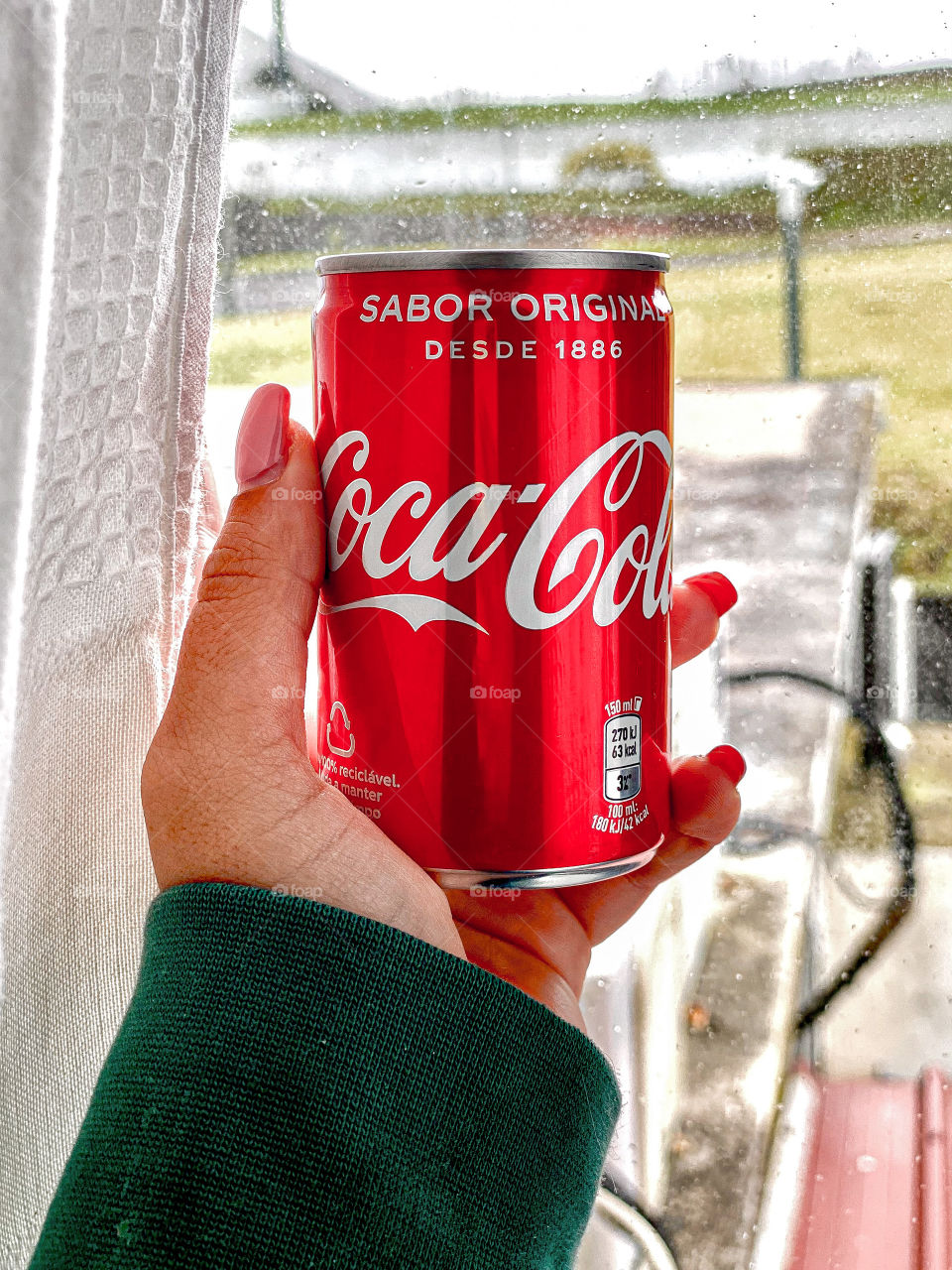 Drinking on a stormy day.