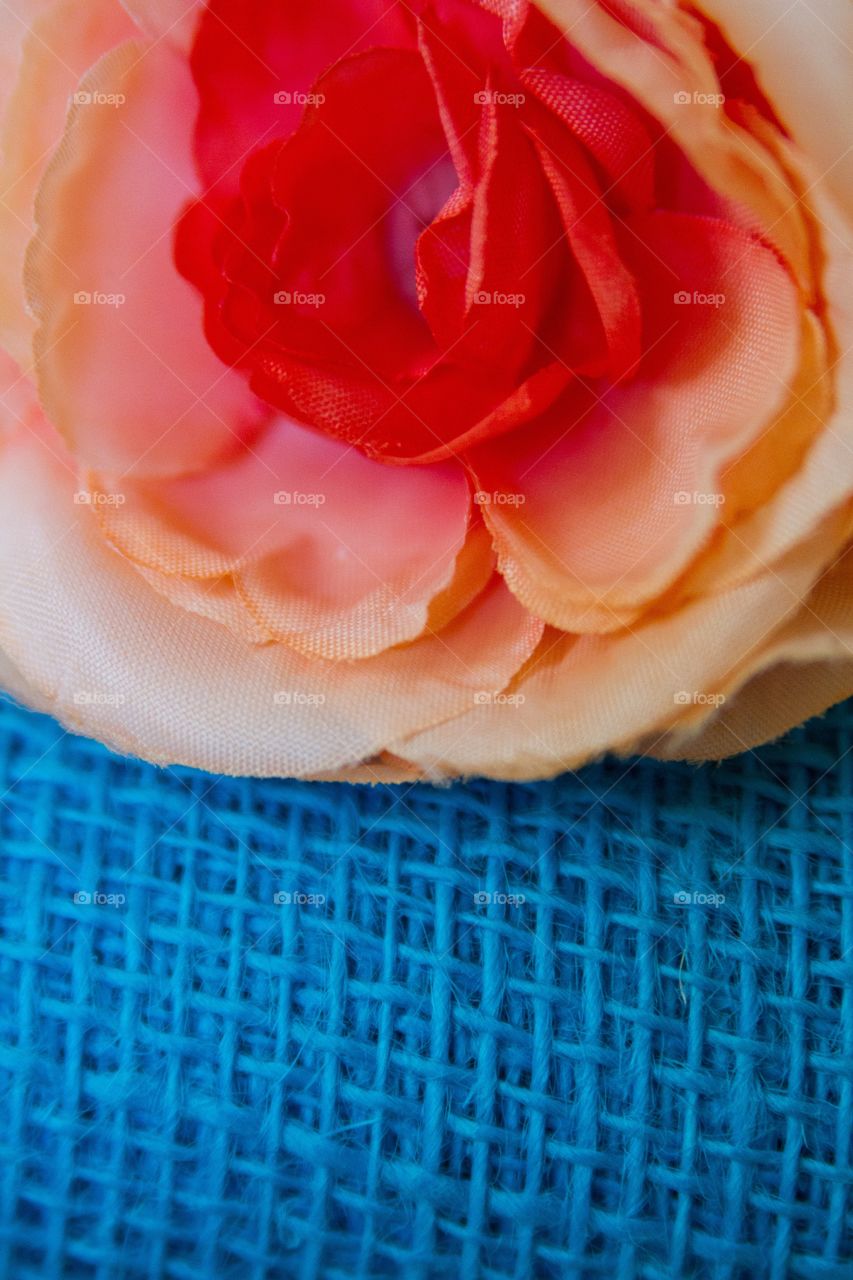 Detail of flower and ribbon