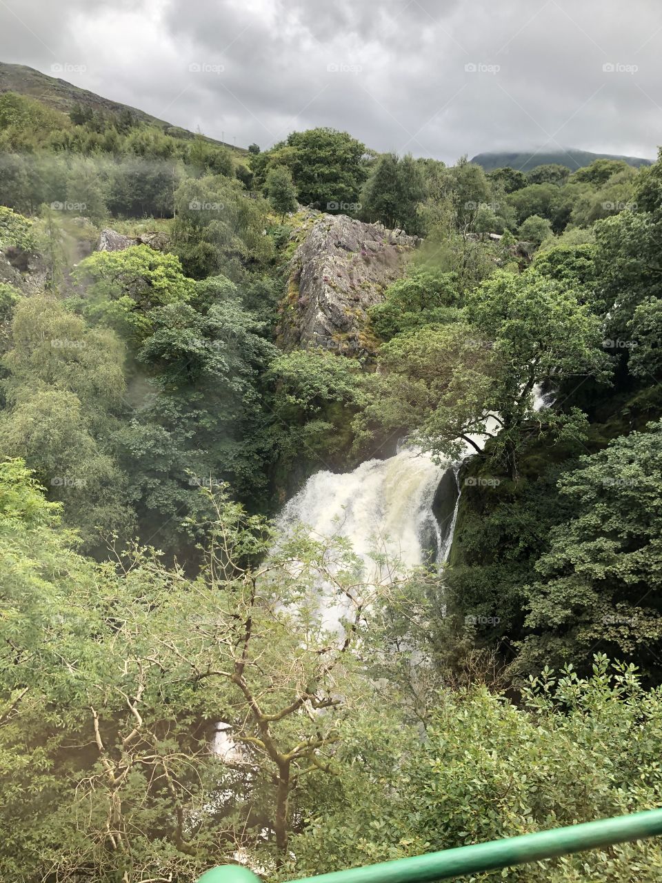 Waterfall in wales beautiful countryside 